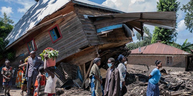 Congo house damaged