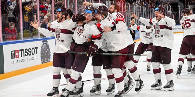 Latvia celebrates IIHF victory