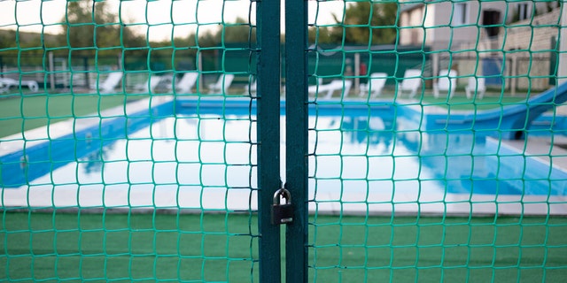 Locked pool gate