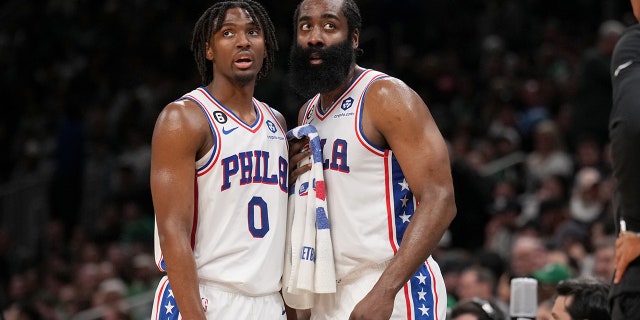 Tyrese Maxey and James Harden