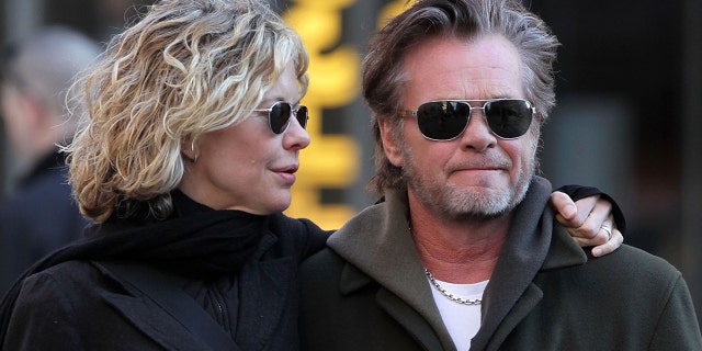 Meg Ryan and John Mellencamp walking together in New York 