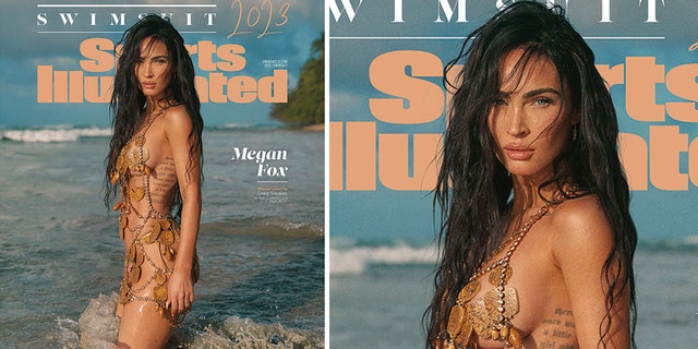 Megan Fox rocks silver chains in nearly nude beach swimsuit photos