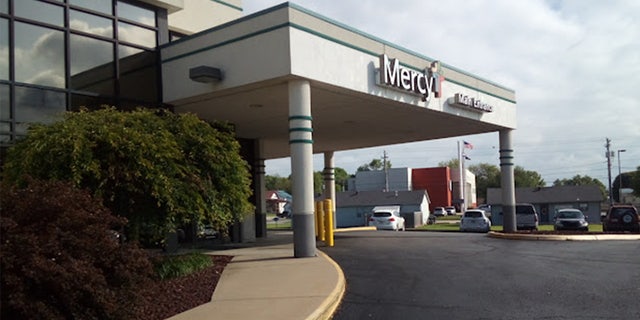 Entrance of Mercy Hospital