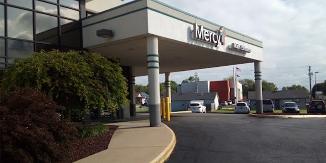 Entrance of Mercy Hospital