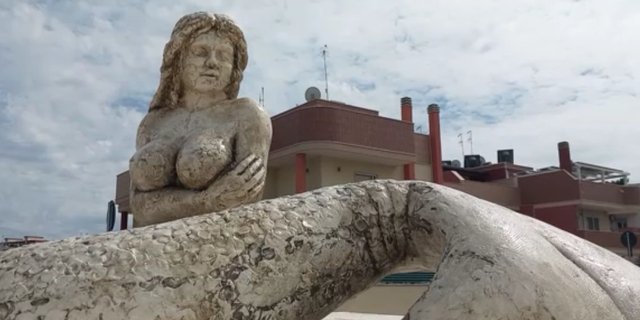 Mermaid statue in Monopoli Italy
