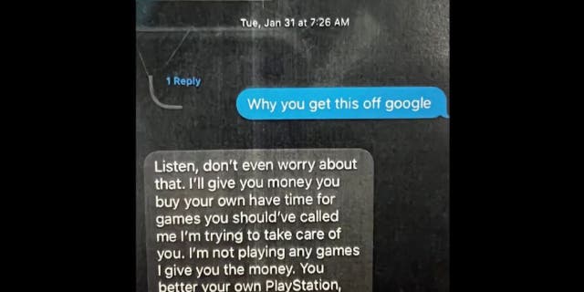 text message screen capture