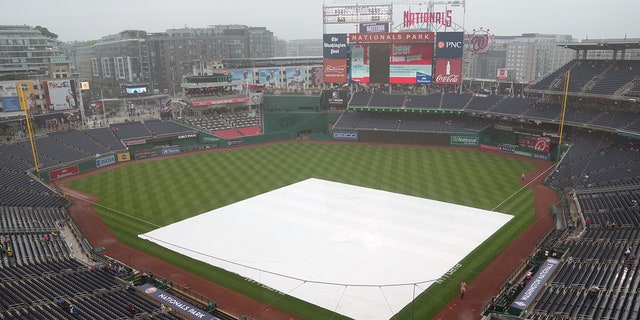 Nationals Park in rain delay