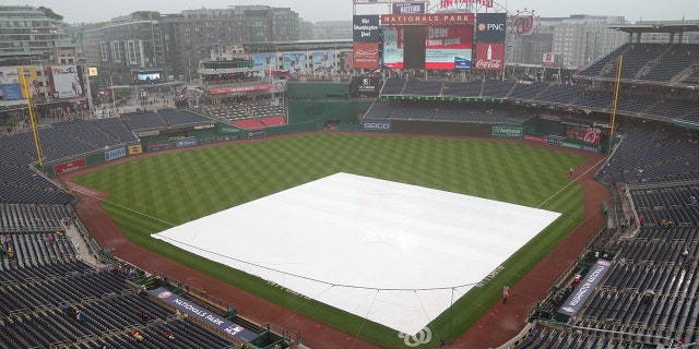 Nationals Park in rain delay