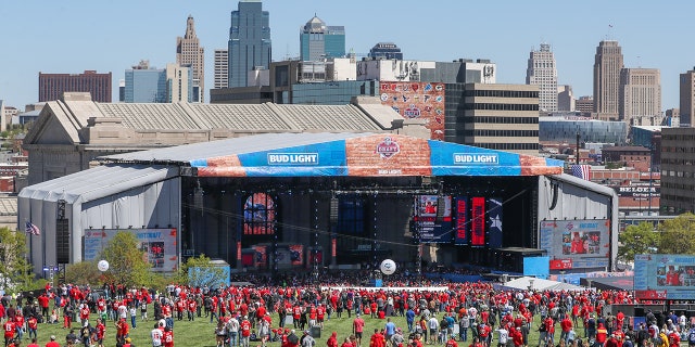 Vue du repêchage de la NFL à Kansas City