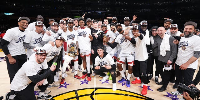Denver Nuggets celebrate