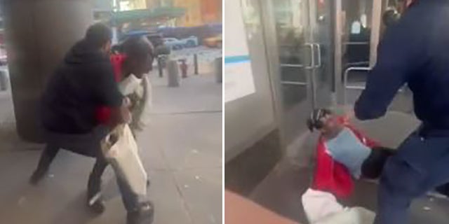 guard wrestling with alleged shoplifter