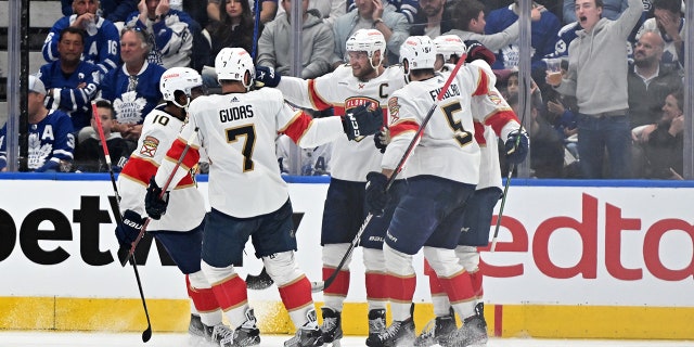 Los Panthers celebran su gol