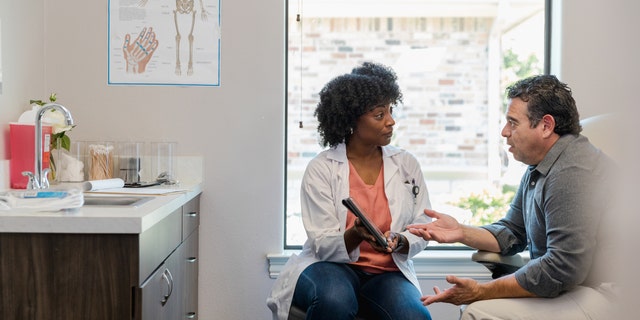 Patient with doctor