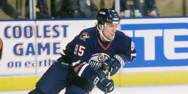 Petr Klima with Oilers