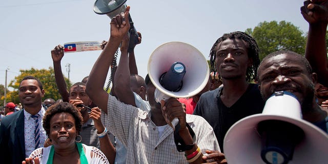 Haitian protestors
