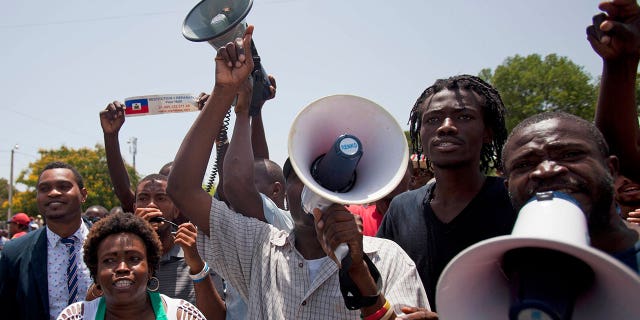 Haitian protestors