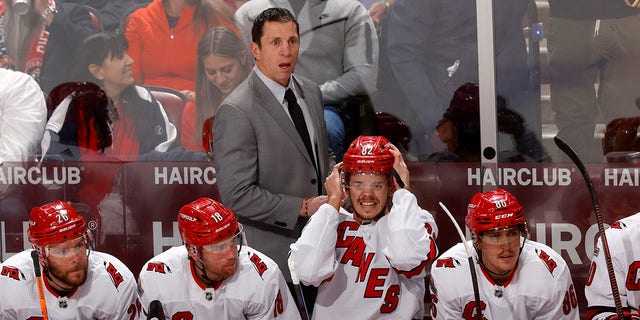 Rod Brind Amour on bench