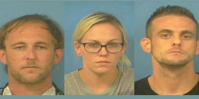 mugshots for Brad Mehn, Heather Pate and Kevin Dent