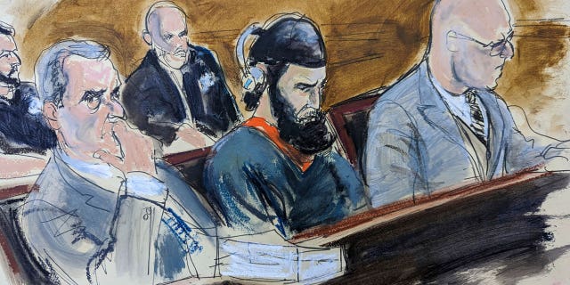 Saipov court sketch