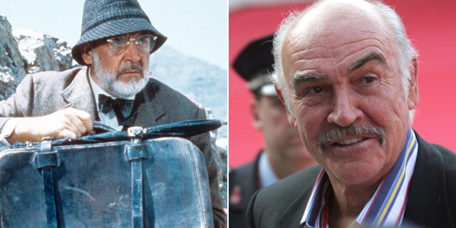 Sean Connery then and now split