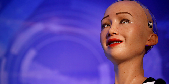 Sophia the robot in Nepal