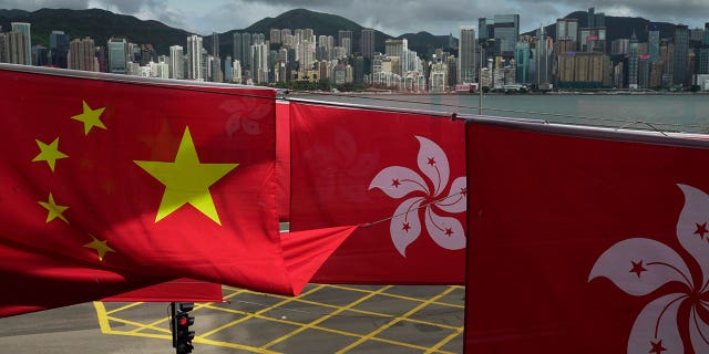 chinese, hong kong flags