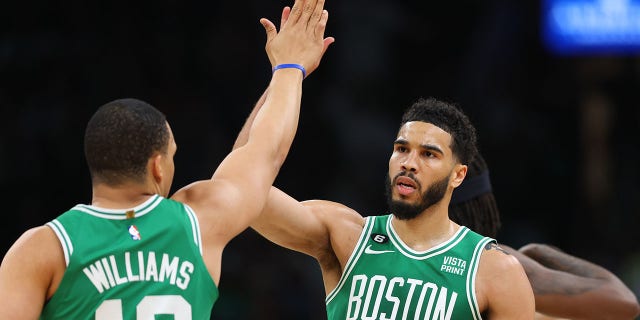 Jayson Tatum and Grant Williams
