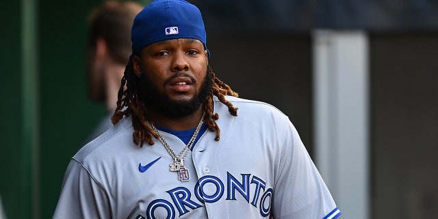 Vlad Jr in away dugout