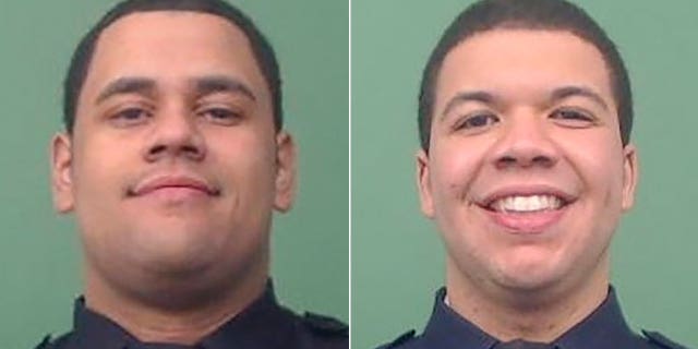 Slain NYPD Officers Wilbert Mora and Jason Rivera
