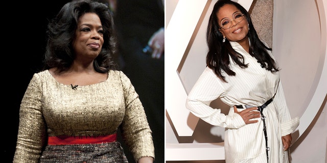 Oprah Winfrey then and now