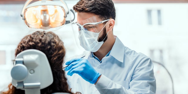 Woman at dentist