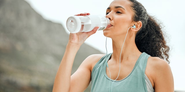 Woman drinking water