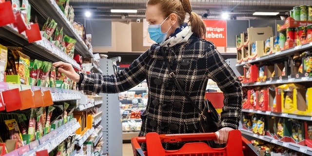 Woman wearing mask