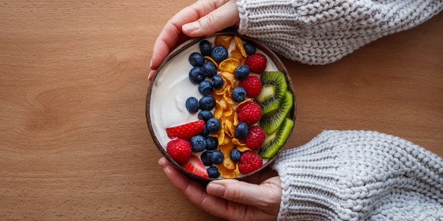 Yogurt with fruit