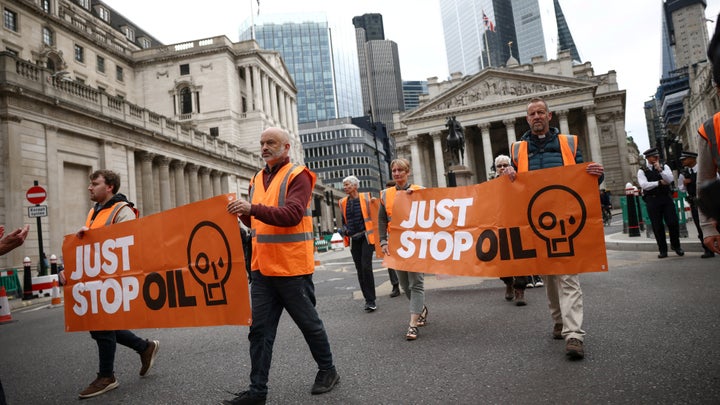Angry commuters unleash on climate protesters blocking traffic as cops watch