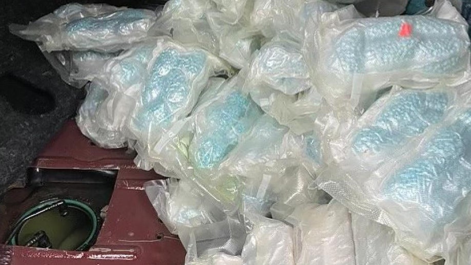 packs of seized fentanyl