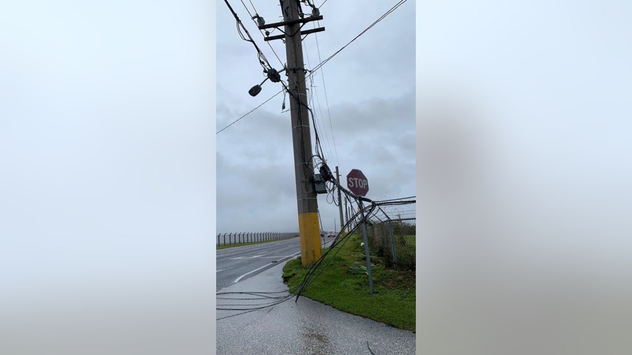 Powerlines down in Guam