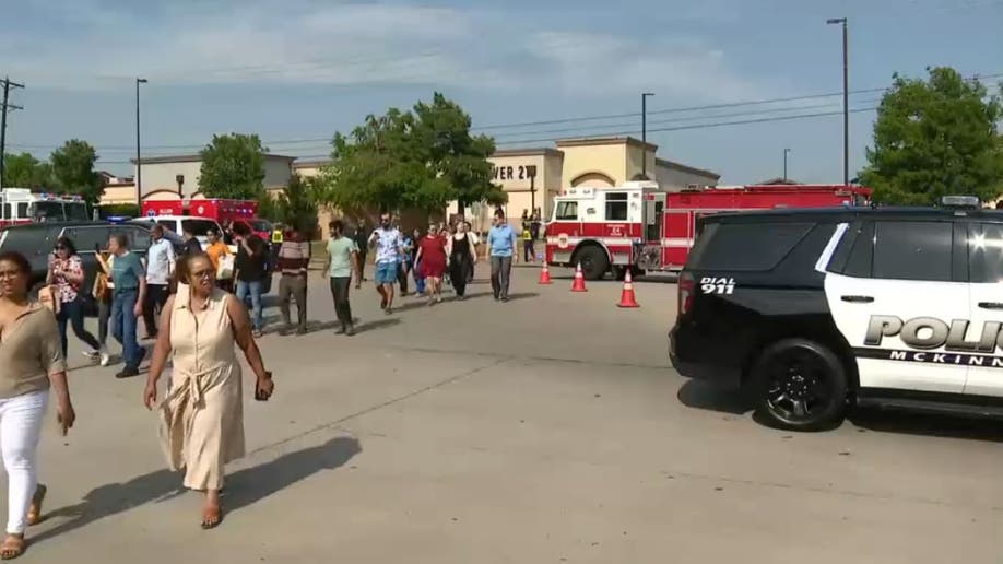 Mall shoppers leaving shooting scene