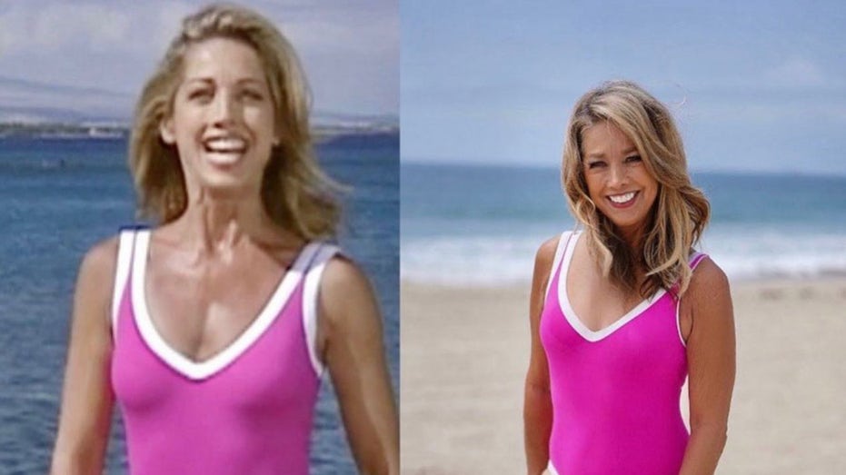 Denise Austin, 66, flaunts fit form in same pink bikini she wore