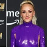 Nastia Liukin in a purple dress at the ACM Awards