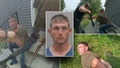 Chad Doerman, shown in each of these images from bodycam video and a booking photo, is accused of murdering his three young sons, ages 3, 4 and 7. - Fox News