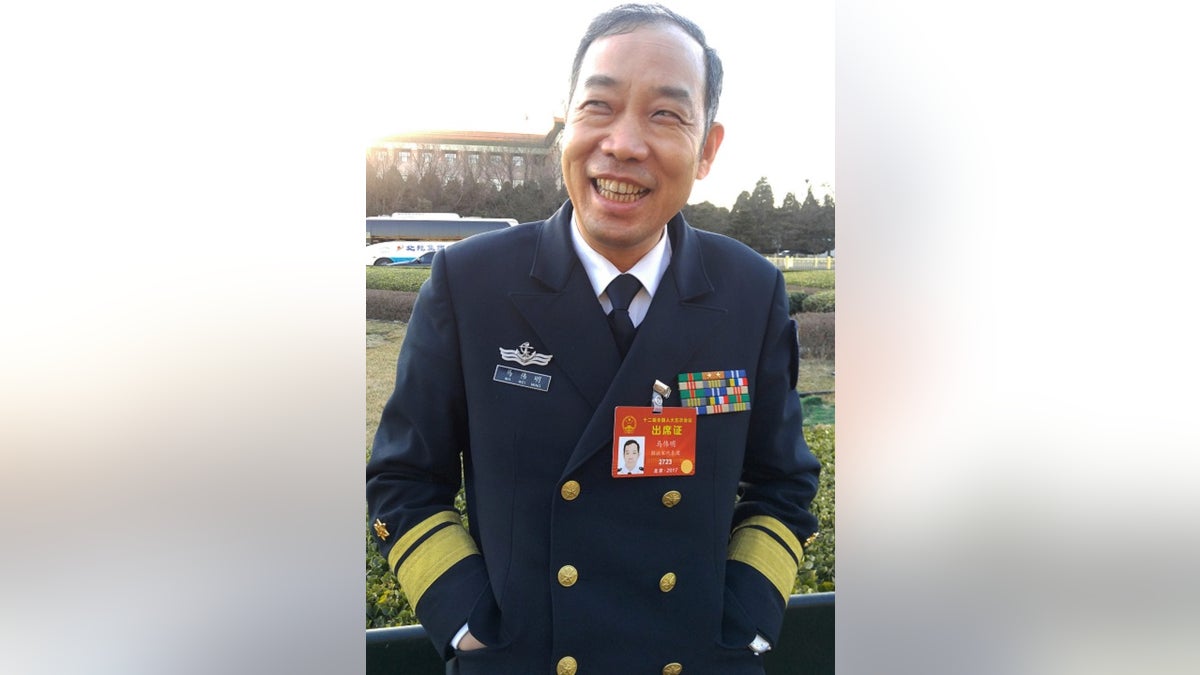 Ma Weiming PLA Navy Rear Admiral smiling in uniform