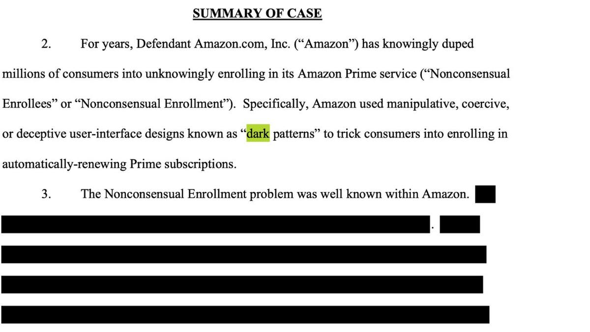 FTC's suit against Amazon