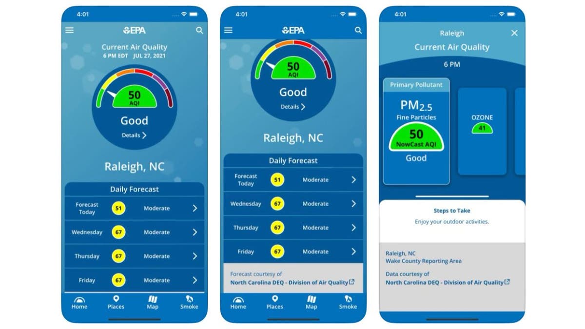 Epa Airnow for air quality data