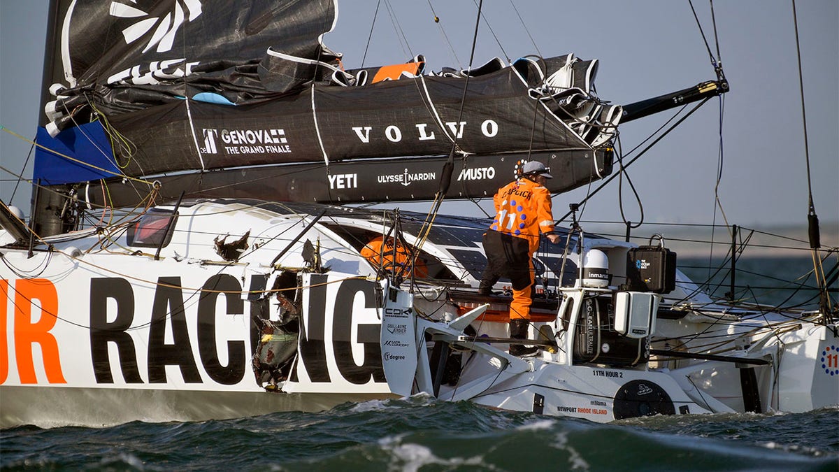 The Ocean Race being damaged