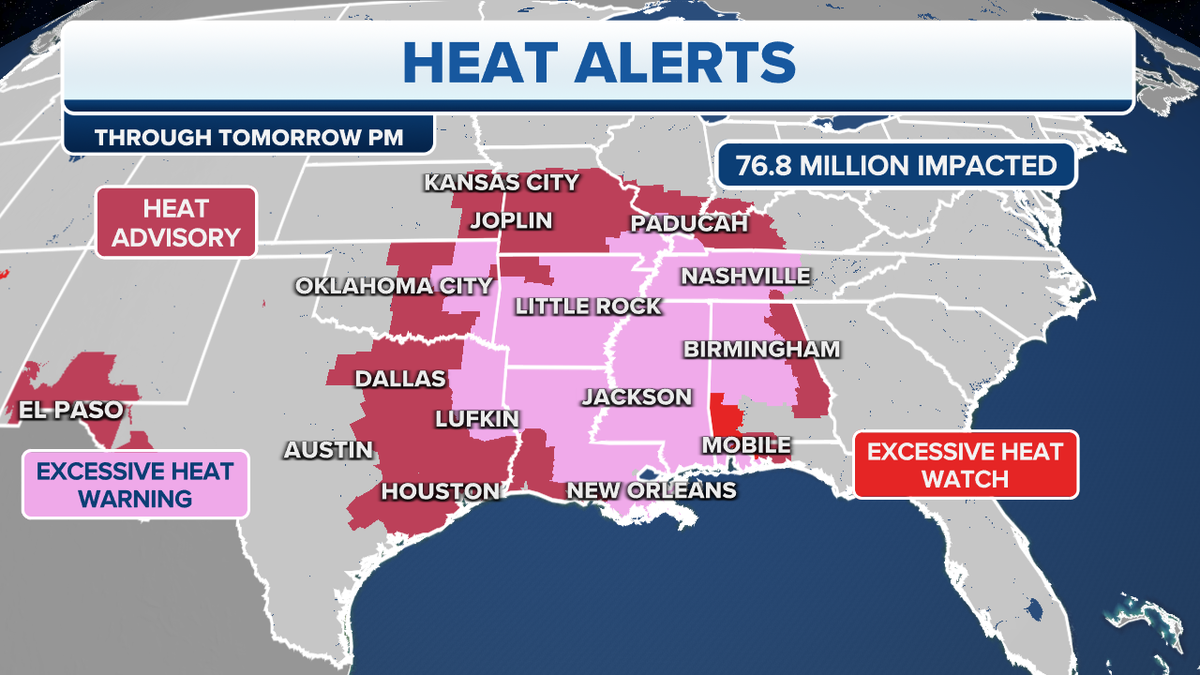 Heat alert in the U.S.