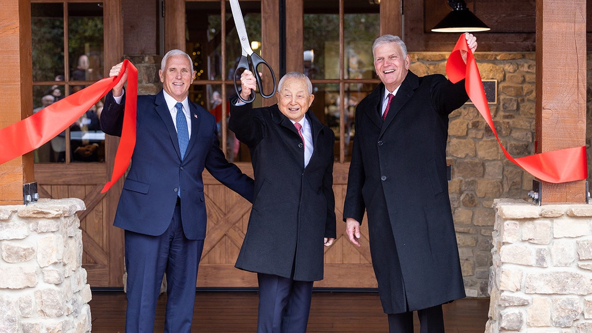 Mike Pence, Dr. Billy Kim, and Rev. Franklin Graham