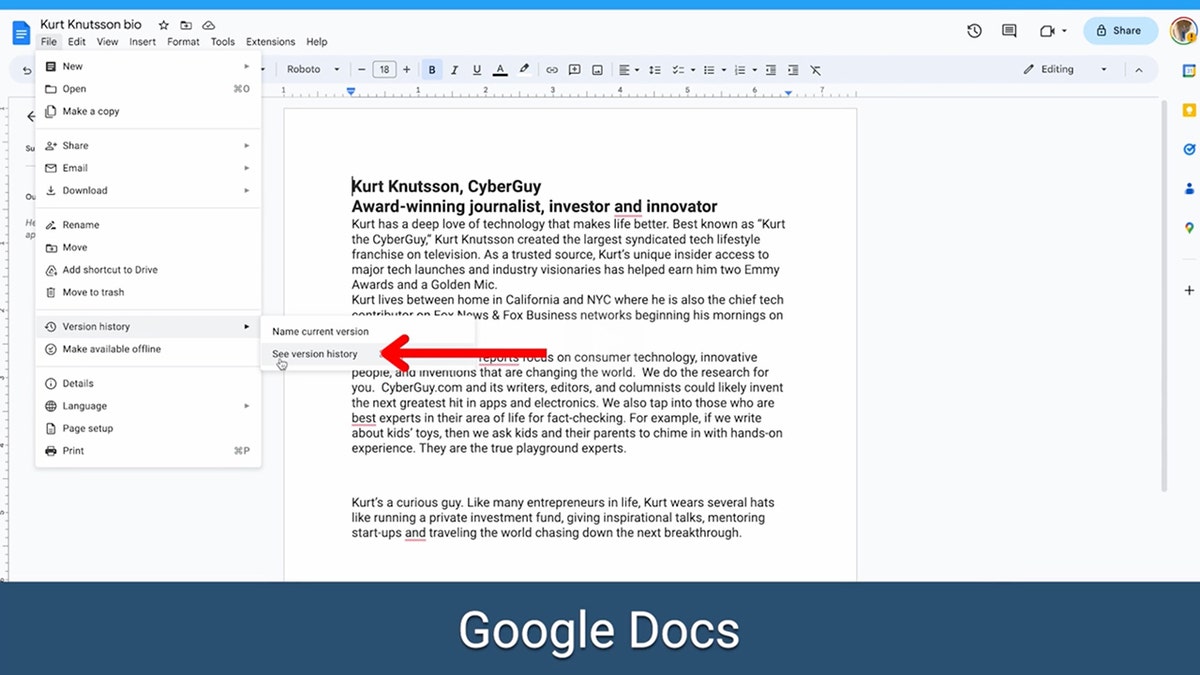Documents in Google Doc
