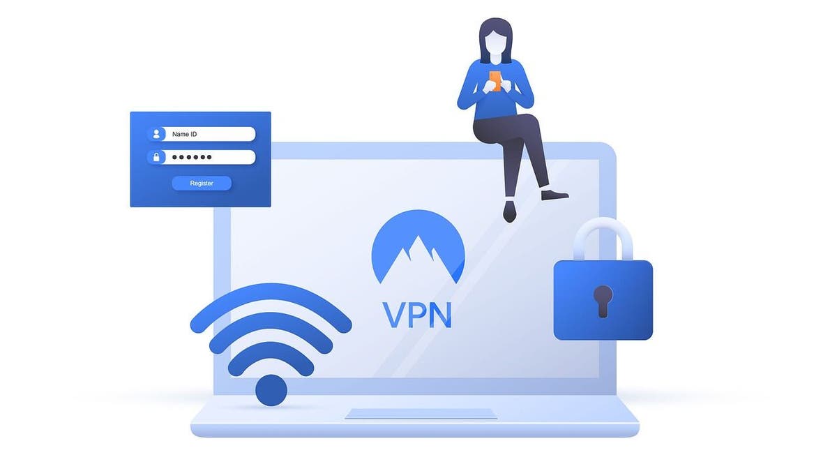 Picture shows an image of a VPN graphic