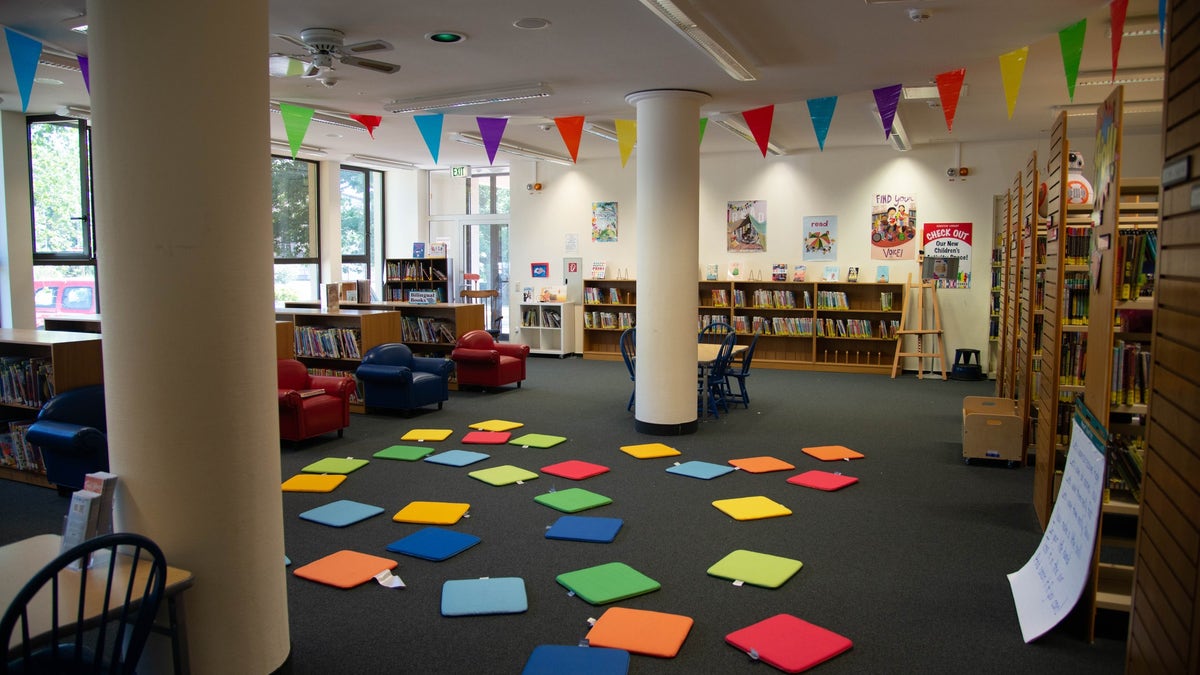 Read with pride library decorations